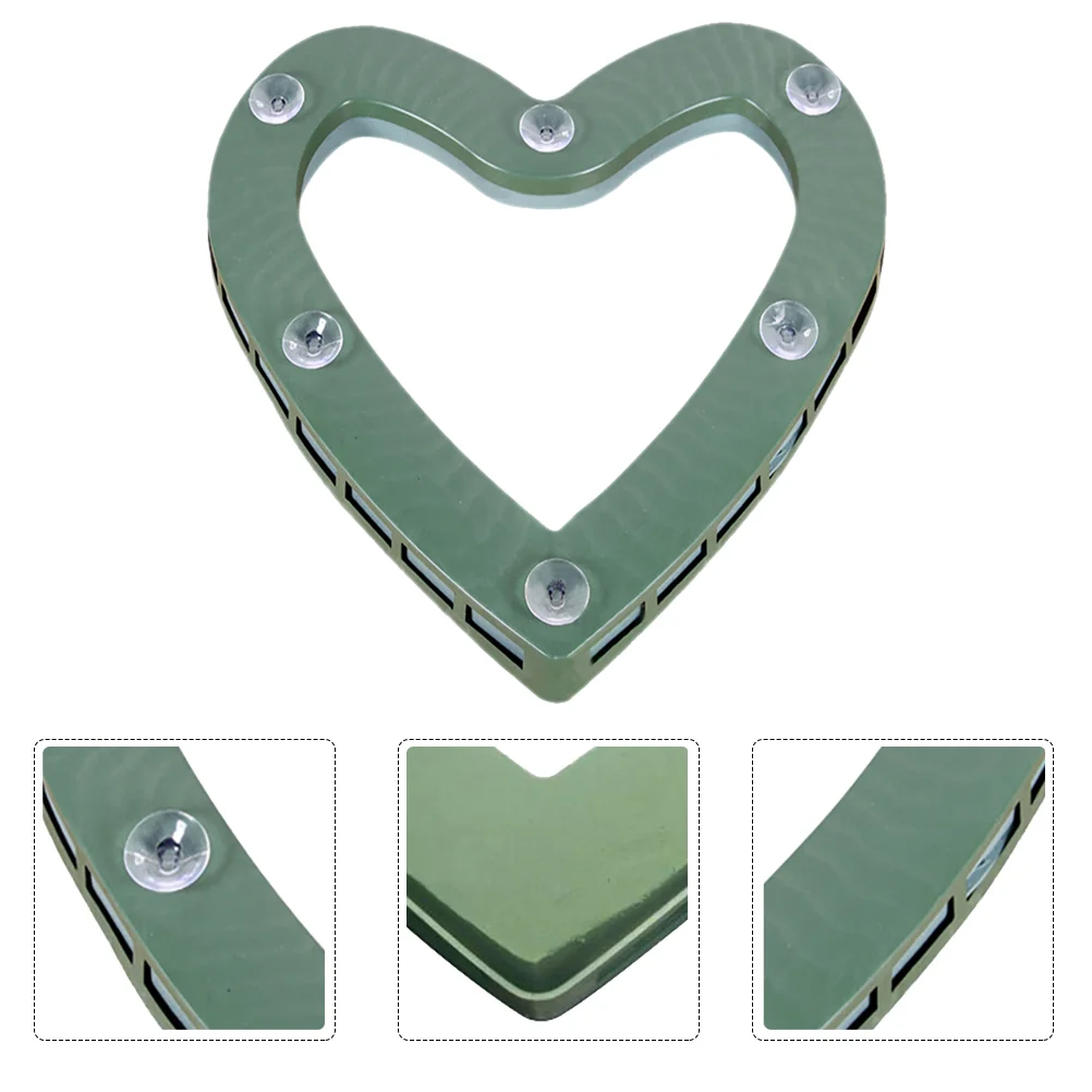 

Wedding Flowers Car Heart Frame Plastic Holder Decorative Block 40x39cm Floral Green Accessory Bride