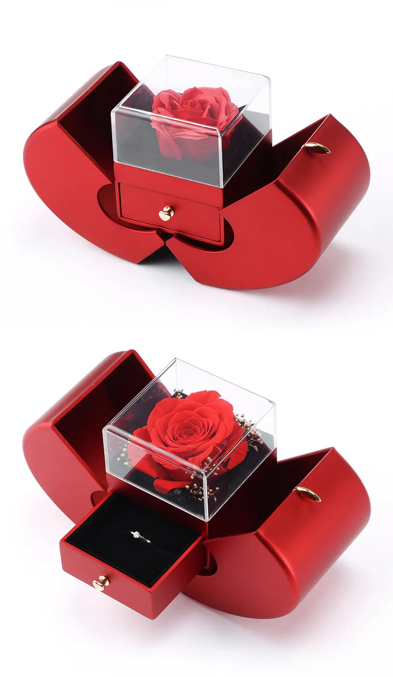 Explosive Christmas Gift Apple Box Jewelry Rose Flower Box Girlfriend Birthday Party Valentine's Day New Year Gift