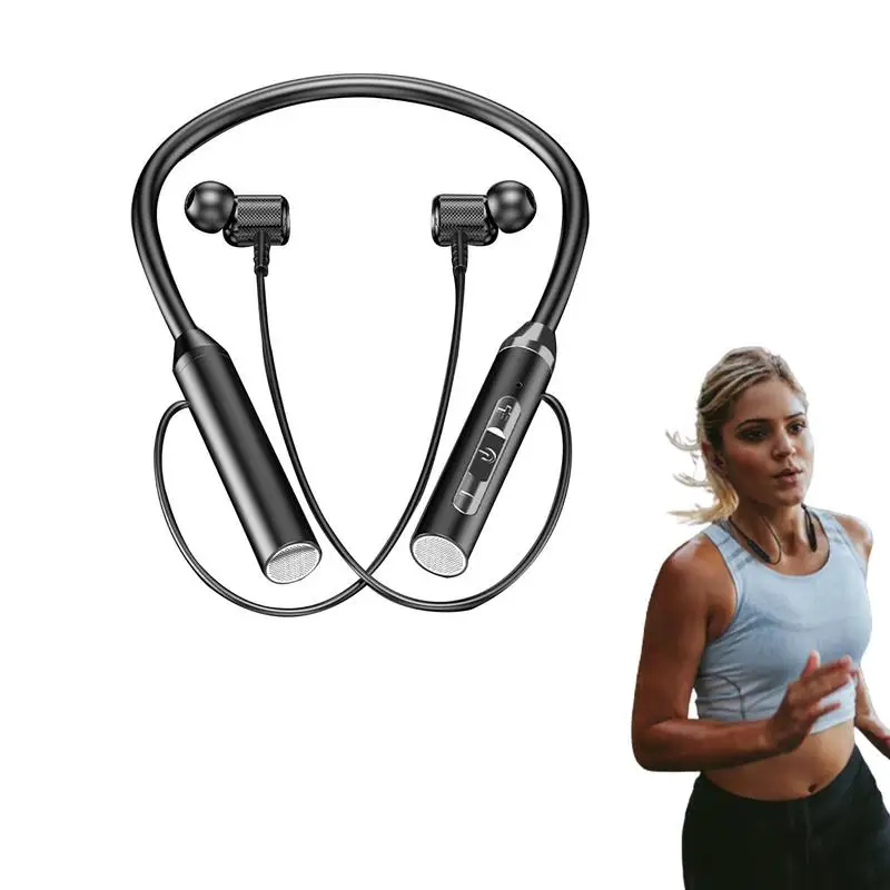 

Headphone Magnetic Neck Neckband Blue Tooth Headphones Around The Neck IPX7 Waterproof Sports In-Ear Earphones W/Mic HiFi Stereo