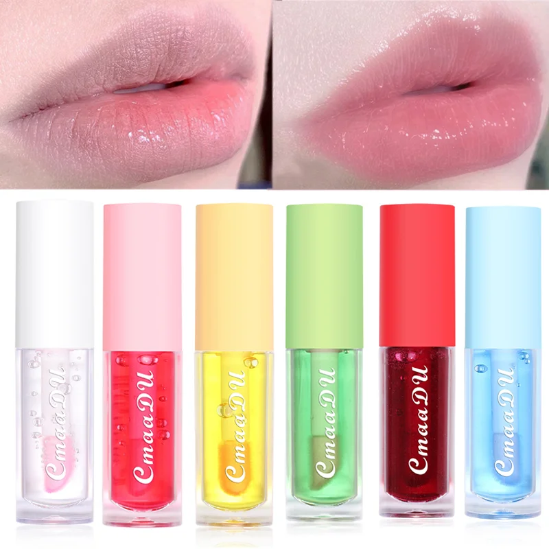 

Color Changing Aloe Vera Lip Gloss Strawberry Natural Lasting Moisturizing Anti Cracked Jelly Lip Balm Plumping Women Lips Care