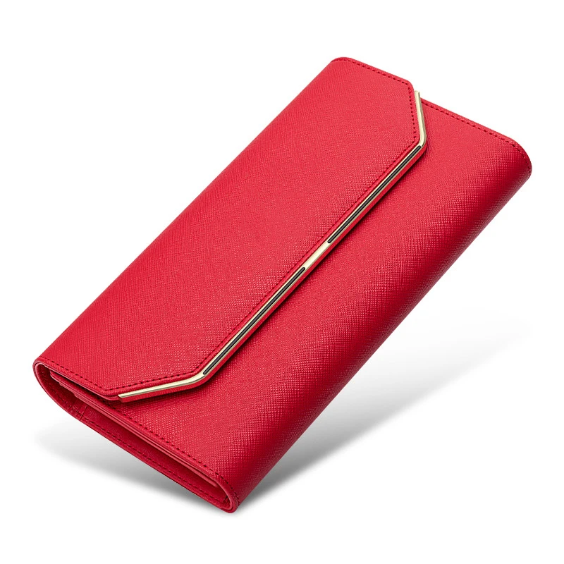 

Women's Wallet Credit Card Holder High Quality PU Leather Wallet For Women Luxury Long Hasp 3 Fold Coin Purses Female Clutch Bag