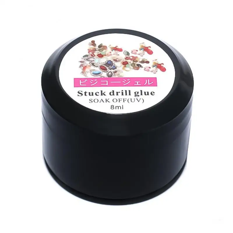 

8ml Nail Art Rhinestone Gel Phototherapy Transparent Glue Super Sticky Adhesive Nail Polish Glue Crystal Gem DIY Nail Art Decor