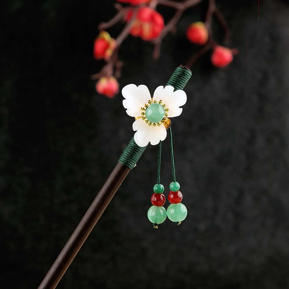 Винтажная деревянная заколка для волос в китайском стиле женщин и девочек с