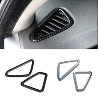 2pcs car styling carbon texture interior dashboard panel air condition air vene outlet frame cover trim for bmw x5 x6 f15 f16