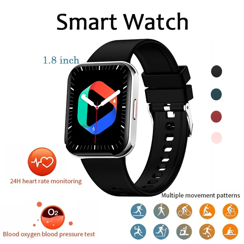 

Smart Watch For Men ZL35 Women Push Message 1.8inch Heart Rate Monitoring Blood Oxygen Wristwatch Sports Watches Fitness Tracker