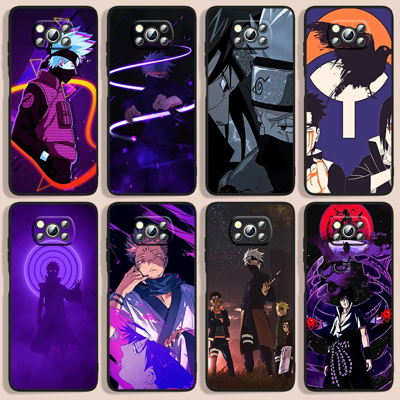 

Anime Naruto Hyun Phone Case For Xiaomi Poco F1 X2 F2 X3 C3 M3 F3 X4 M4 F4 Pro 5G 4G NFC GT Black luxury Silicone Funda Cover