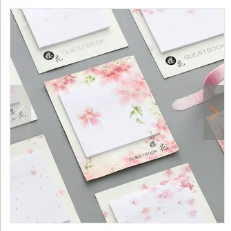 

30pcs/lot Memo Pads Material Paper Flower sticky notes dream series color Junk Journal Scrapbooking Cards Retro Paper