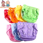 30 шт.лот тканевые многоразовые подгузники для новорожденных младенцев Регулируемые моющиеся подгузники Детские тренировочные брюки