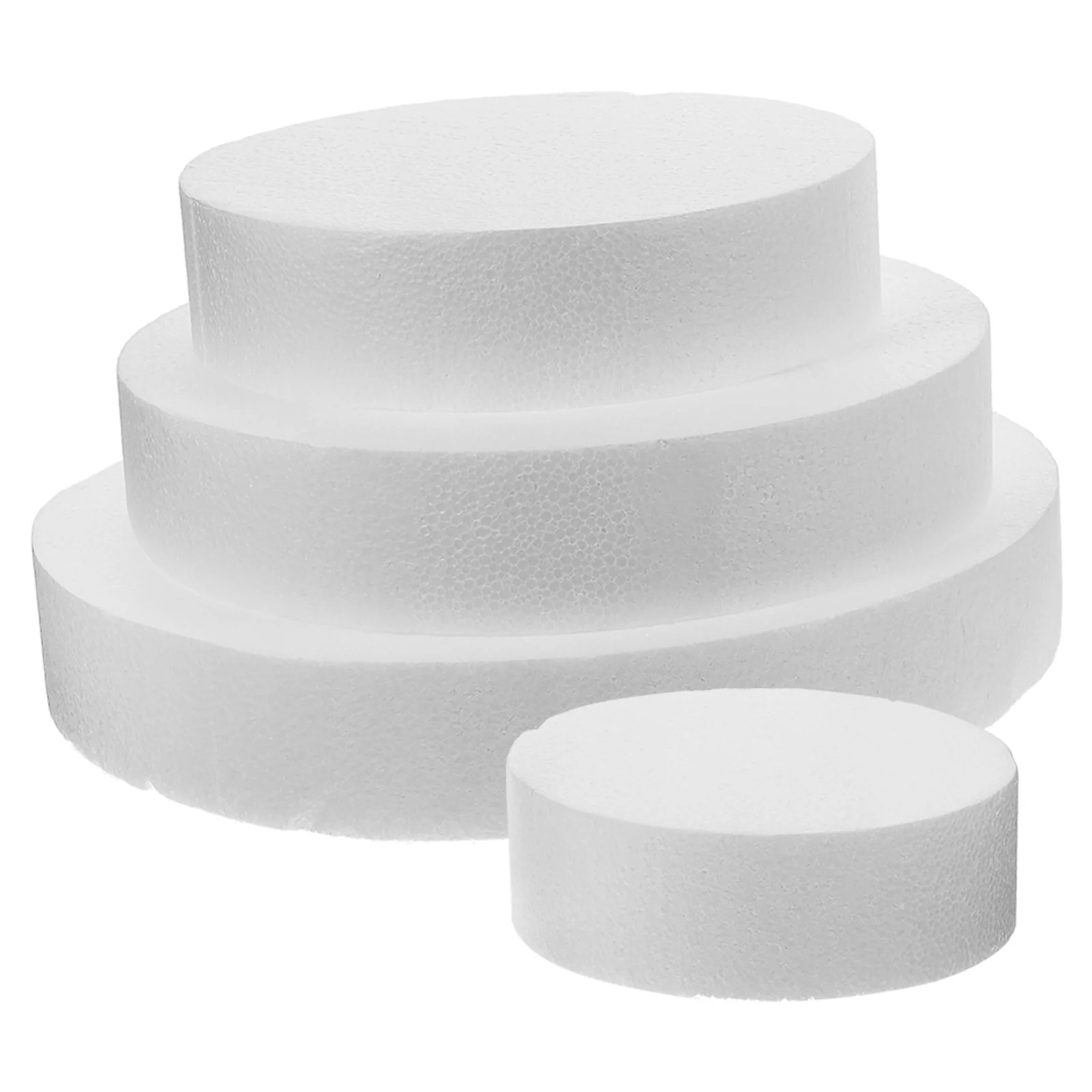 

Foams Cake Dummy Model Bakery Multi-layer Dummies DIY Mould Practice Prop Modelling White Craft Round Stand