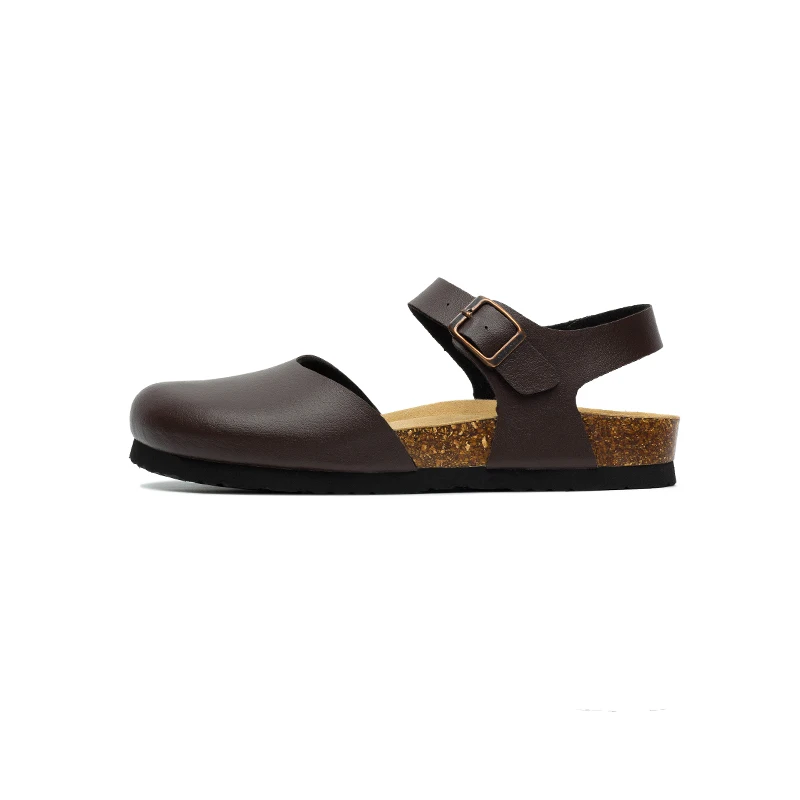 

Mary Jane Female Sandal Retro Woman Shoes Round Toe Shallow Mouth Girls Original Closed Cork Flat Slipper Buckle Strap Basic Bon