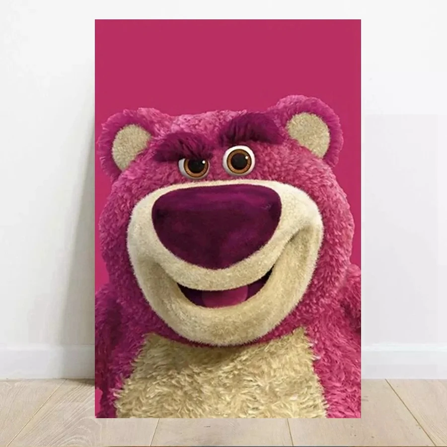 Картина из страз клубничный Медведь сделай сам