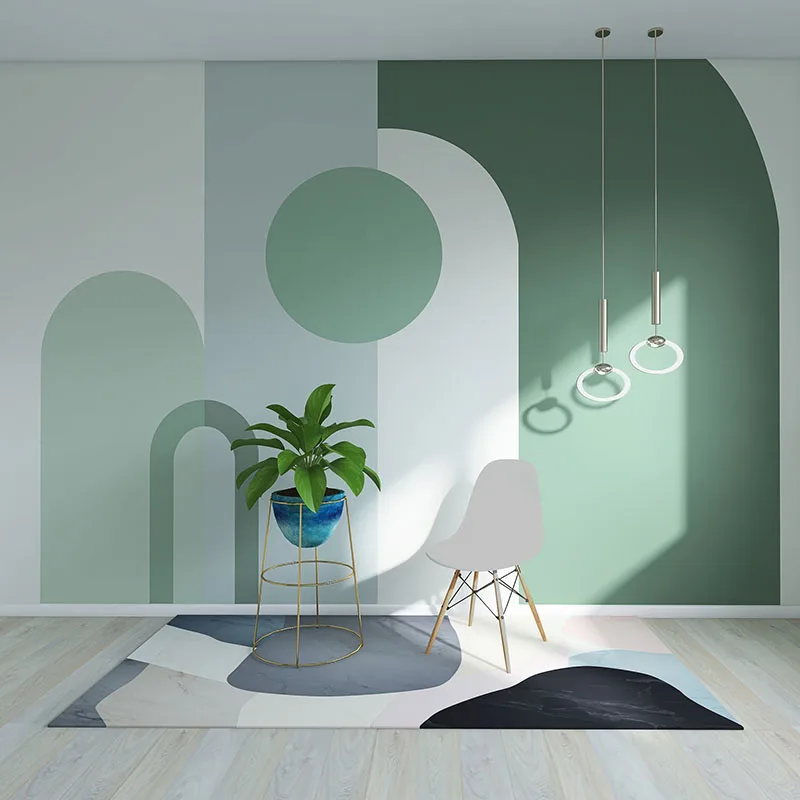 

Bacal （55 styles）Large Printed Geometric Wallpaper Murals for Living Room Background Wall Decor Bauhaus Shapes Concrete Stickers