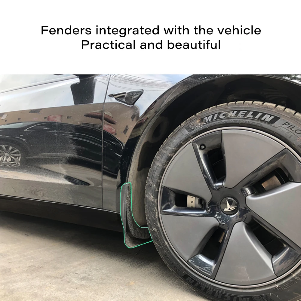 Брызговики из углеродного волокна Tesla Model 3 черные матовые 2022 |