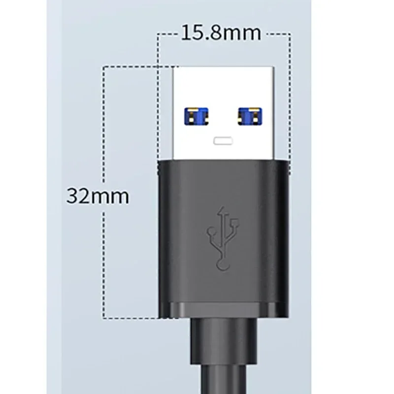 Удлинительный кабель USB-USB типа A папа-папа Удлинитель USB 3.0 для радиатора Жесткий