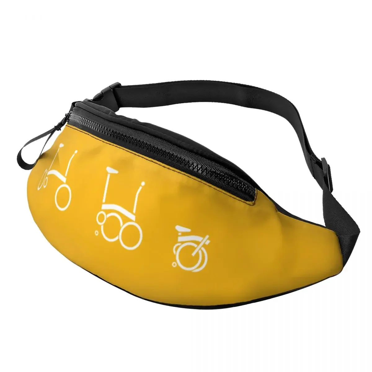 

Bromptons Bike Fanny Pack Men Women Fashion Crossbody Waist Bag for Camping Biking Phone Money Pouch