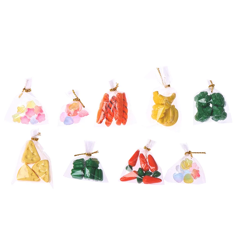 

Кукольный домик, мини-сумка, хлеб, овощи, фотография, мини-красочный полимерный медведь, украшение «сделай сам», кукольный домик, конфеты