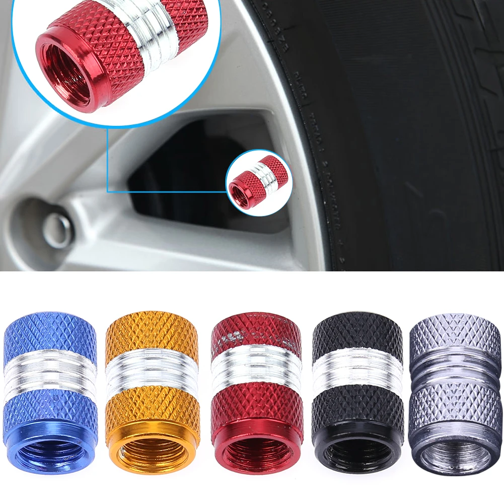 

4pcs Aluminum Car Tire Valve Cap Wheel Air Port Dust Cover Stems Caps High Quality Chrome Plated Aluminum Alloy Cap Auto Supply