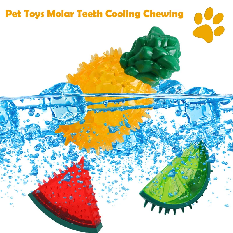 

Pet Toys Molar Teeth Cooling Chewing Gum Sound Frozen Fruit Summer New Dog Leisure Toys Dogs Pets Accessories мягкая игрушка