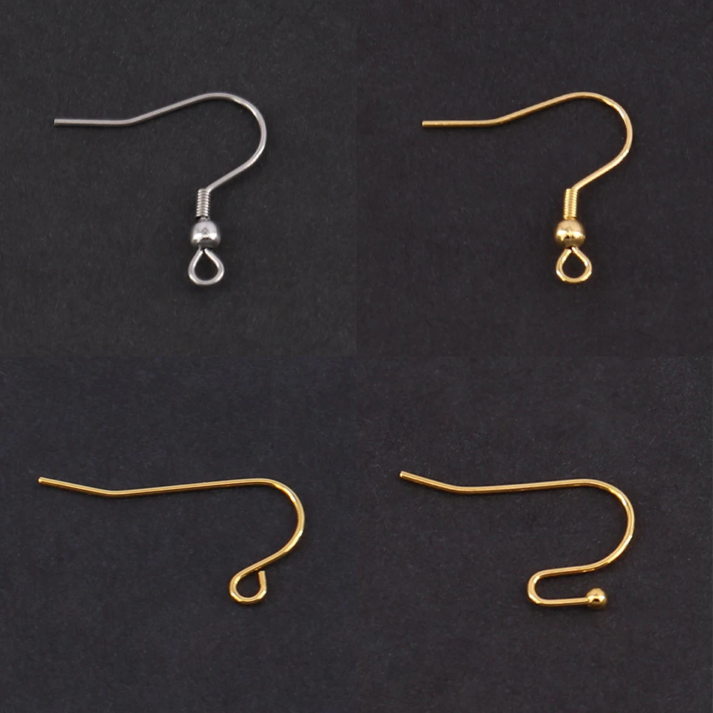 

50 шт./лот крючок для сережек из нержавеющей стали «сделай сам», проволока для сережек «сделай сам», принадлежности для изготовления ювелирных изделий, фурнитура для аксессуаров