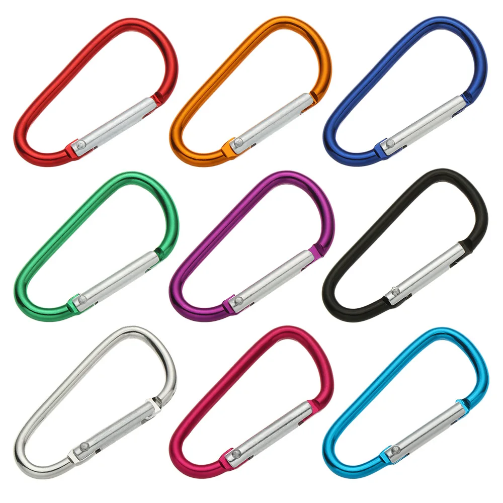 

1Pc Mini Carabiner Keychain Alluminum Alloy D-ring Buckle Spring Carabiner Snap Hook Clip Keychains Outdoor Camping Daily Use