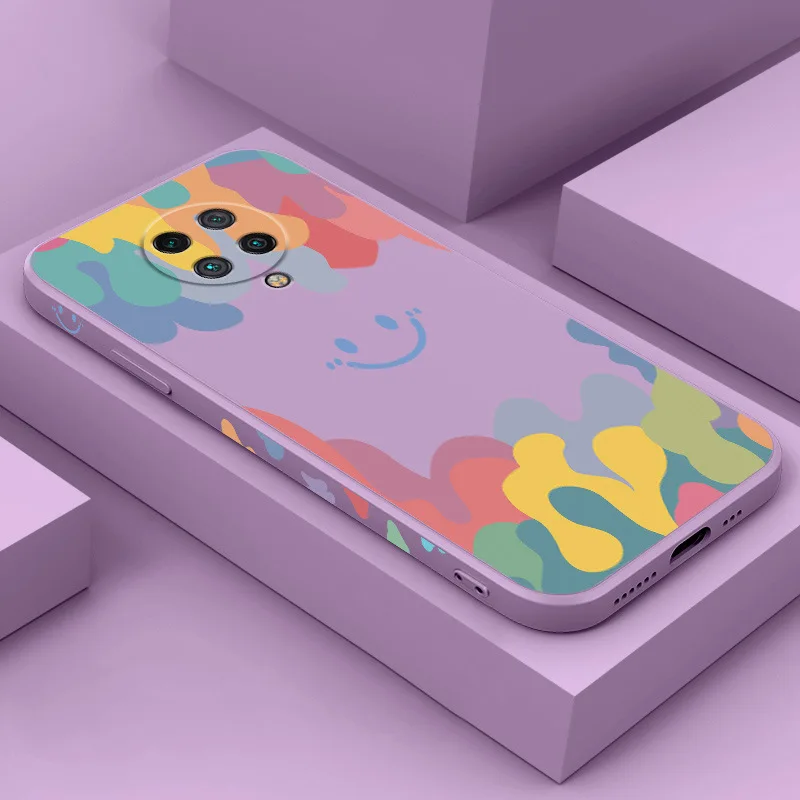 for xiaomi poco f2 pro case cute rainbow smile pattern soft shell straight cover for poco f2 pro pocof2 pro phone case free global shipping