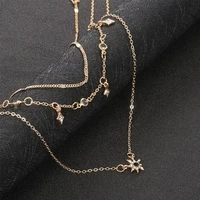 popular fashion womens pendant elegant multi layer star pendant necklace for women handmade necklace combination birthday gift