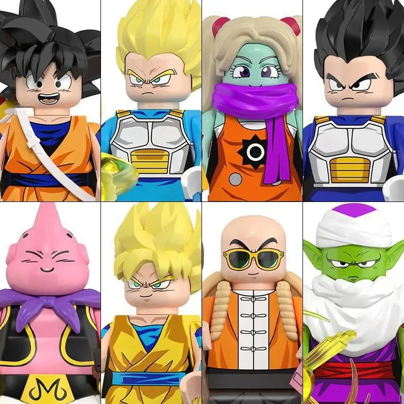 Фото WM6182 Конструктор DRAGON BALL: Гоку, Вегета, Гохан, Фриза, мини-фигурки, аксессуары, подарки на Хэллоуин и Рождество для детей №5