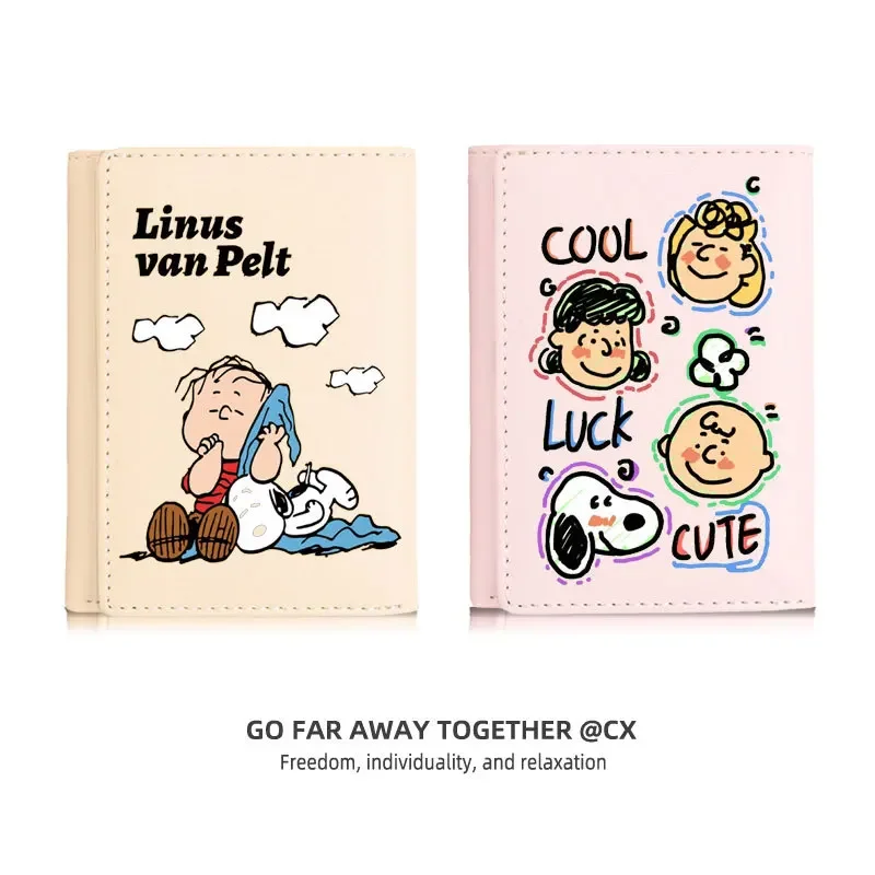 Кошелек Snoopy из искусственной кожи для женщин креативный маленький складной