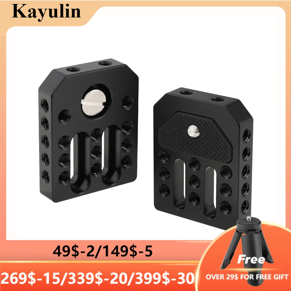 

Универсальная базовая тарелка Kayulin, Сырная Тарелка с резьбой 1/4 дюйма, для набора клетки для монитора режиссера (2 шт.)