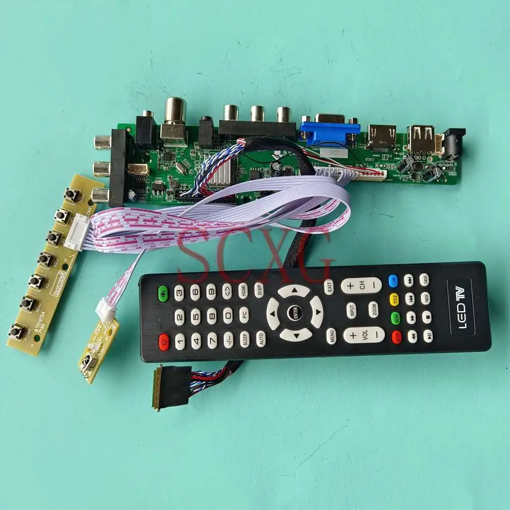 

Плата контроллера для ЖК-дисплея, DIY комплект, подходит для Φ цифрового сигнала DVB 1600 900 VGA HDMI-совместимая USB AV панель 17,3 "40 Pin LVDS