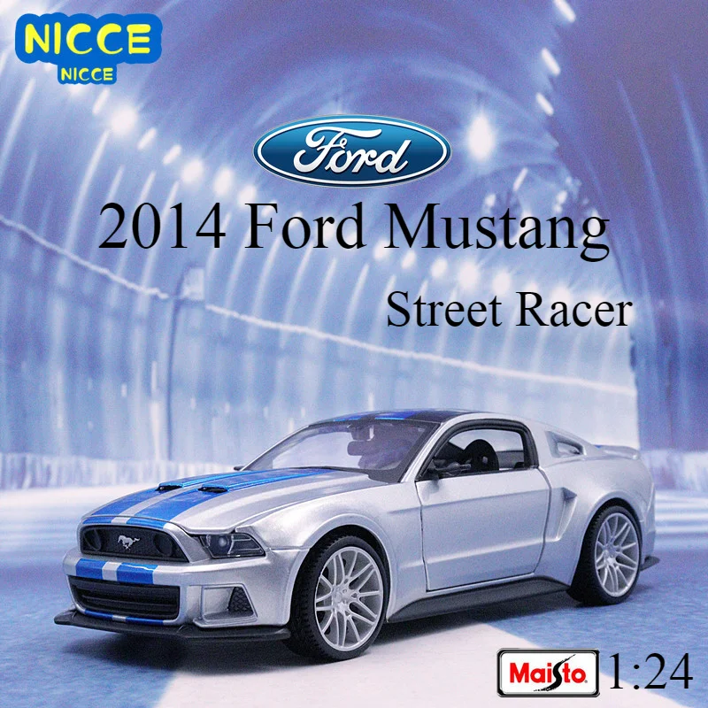 

Maisto 1:24 2014 Ford Mustang Street Racer Sports Car Static Diecast Cast Vehicles Collectible Model Car Toys Gift B42