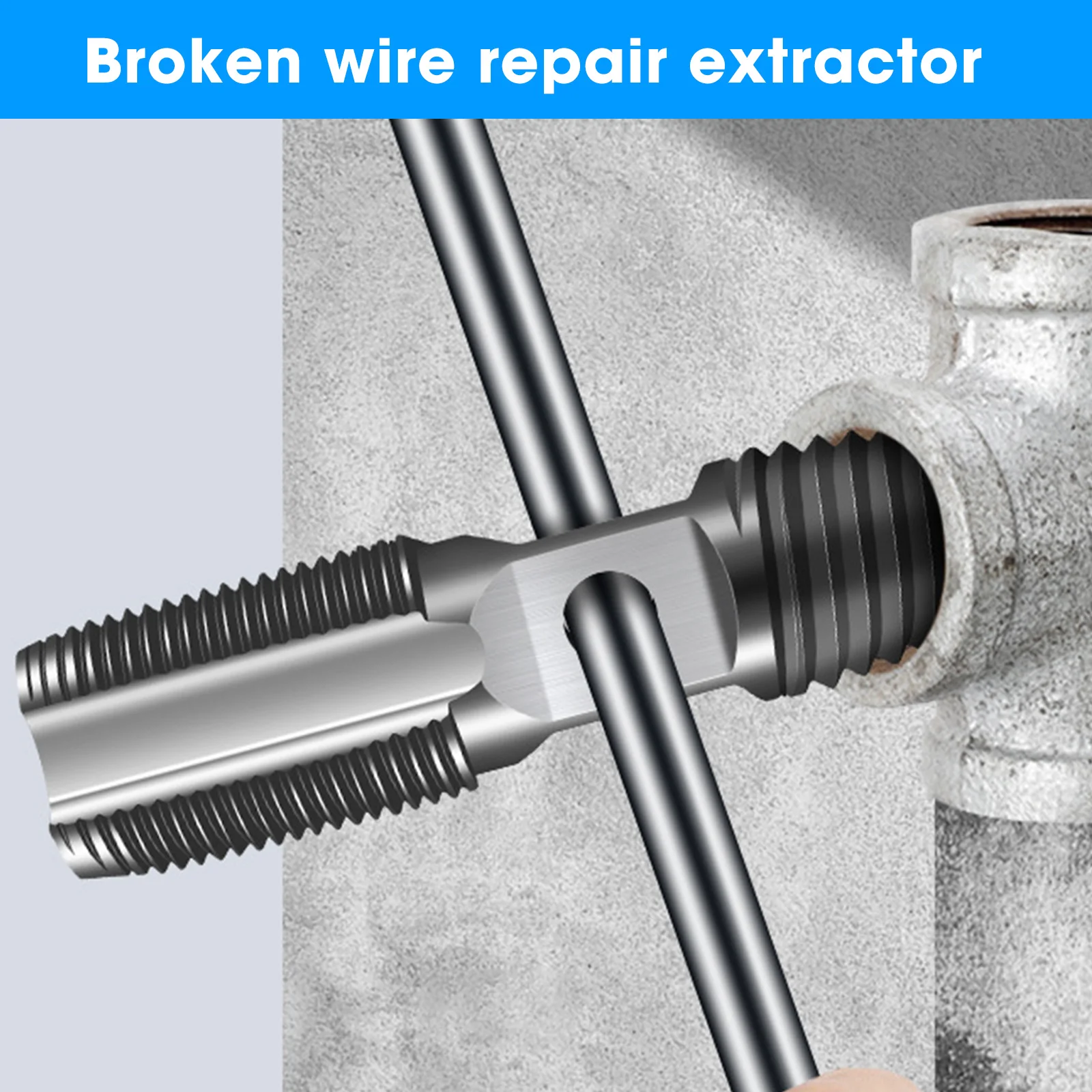

2 In 1 Damaged Broken Wire Water Pipe Bolt Remover Multipurpose House Drill Bit Faucet Water Pipe Triangle Valve Screw Extractor