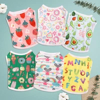 print for small breeds dogs french bulldog chihuahua clothes for cats york dog clothes spring and summer clothing pet puppy vest