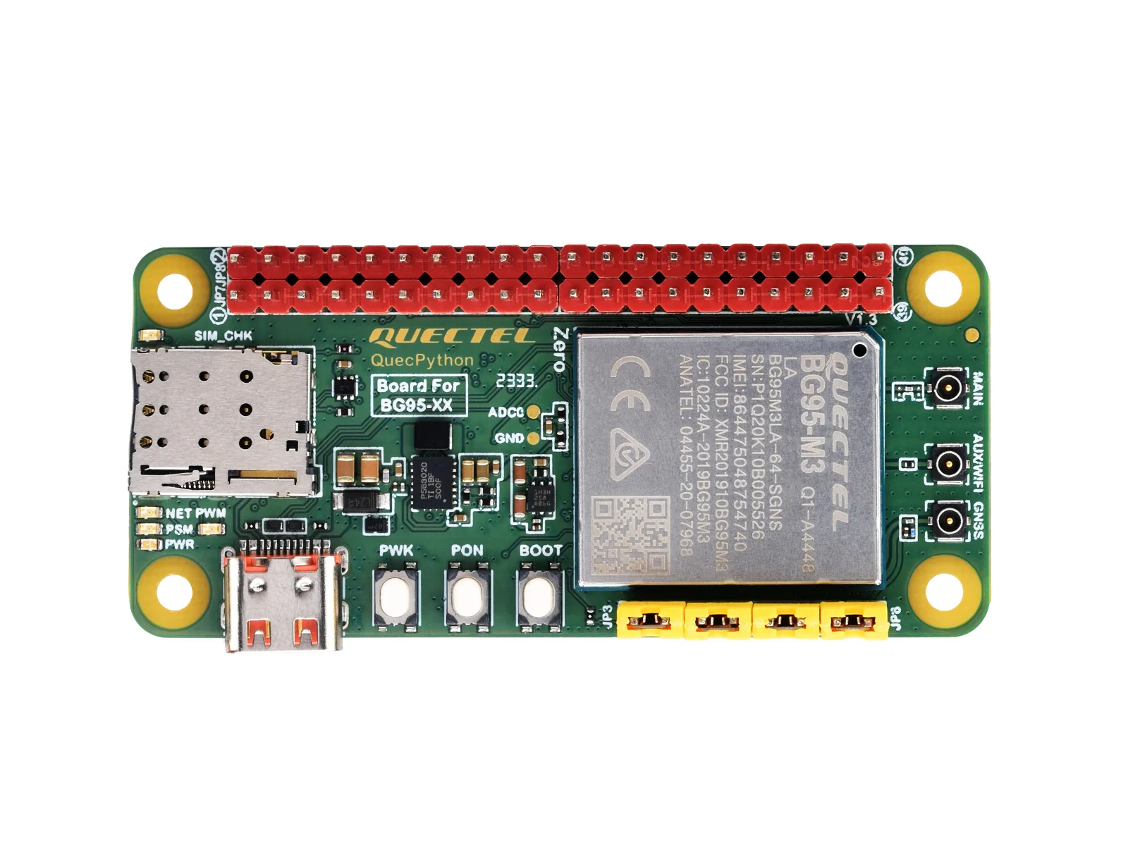 BG95-M3 Zero BG95 EVB макетная плата разработанная для QuecPython поддерживает связь LTE / EGPRS и