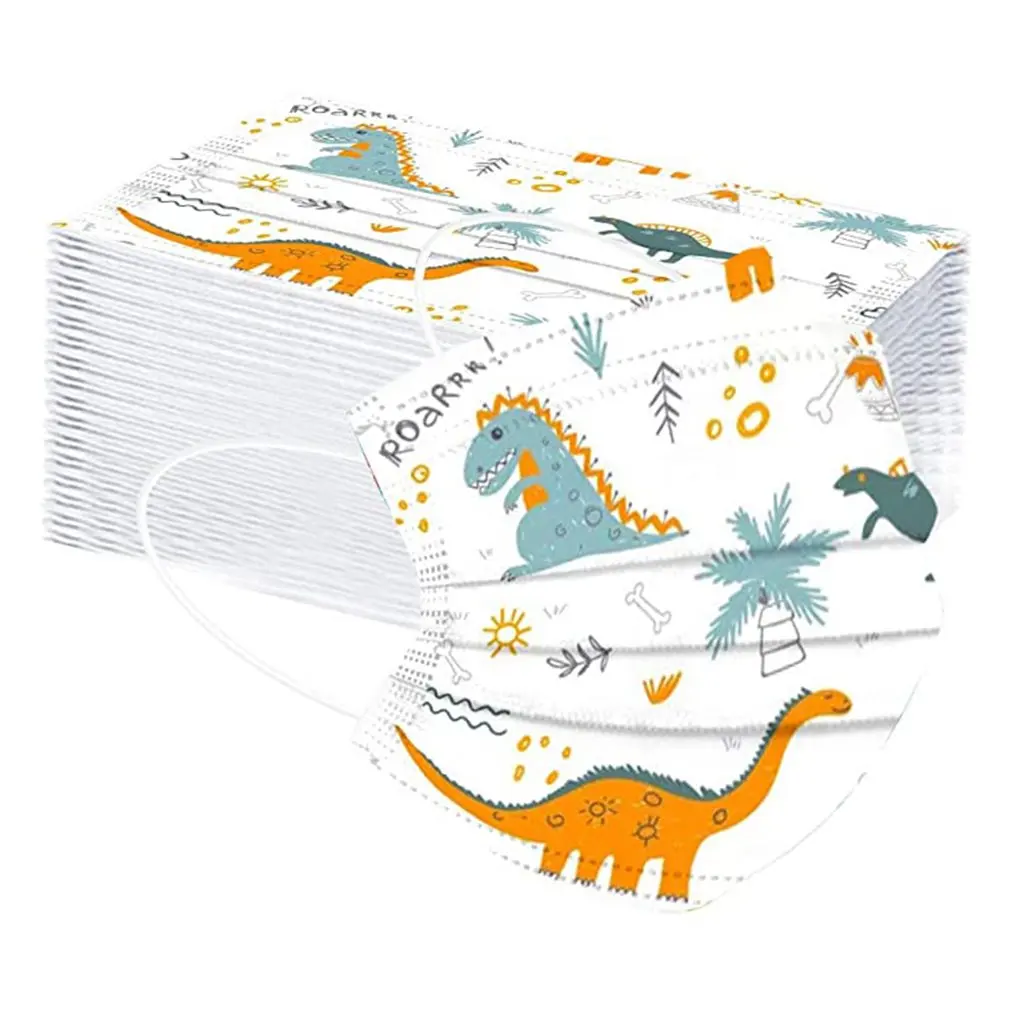 

50-200pcs Disposable Mask 3 Layer Ply Breathable Child Mask Safe Fast Shipping Print Cartoon Masks For Kids Máscara Facial