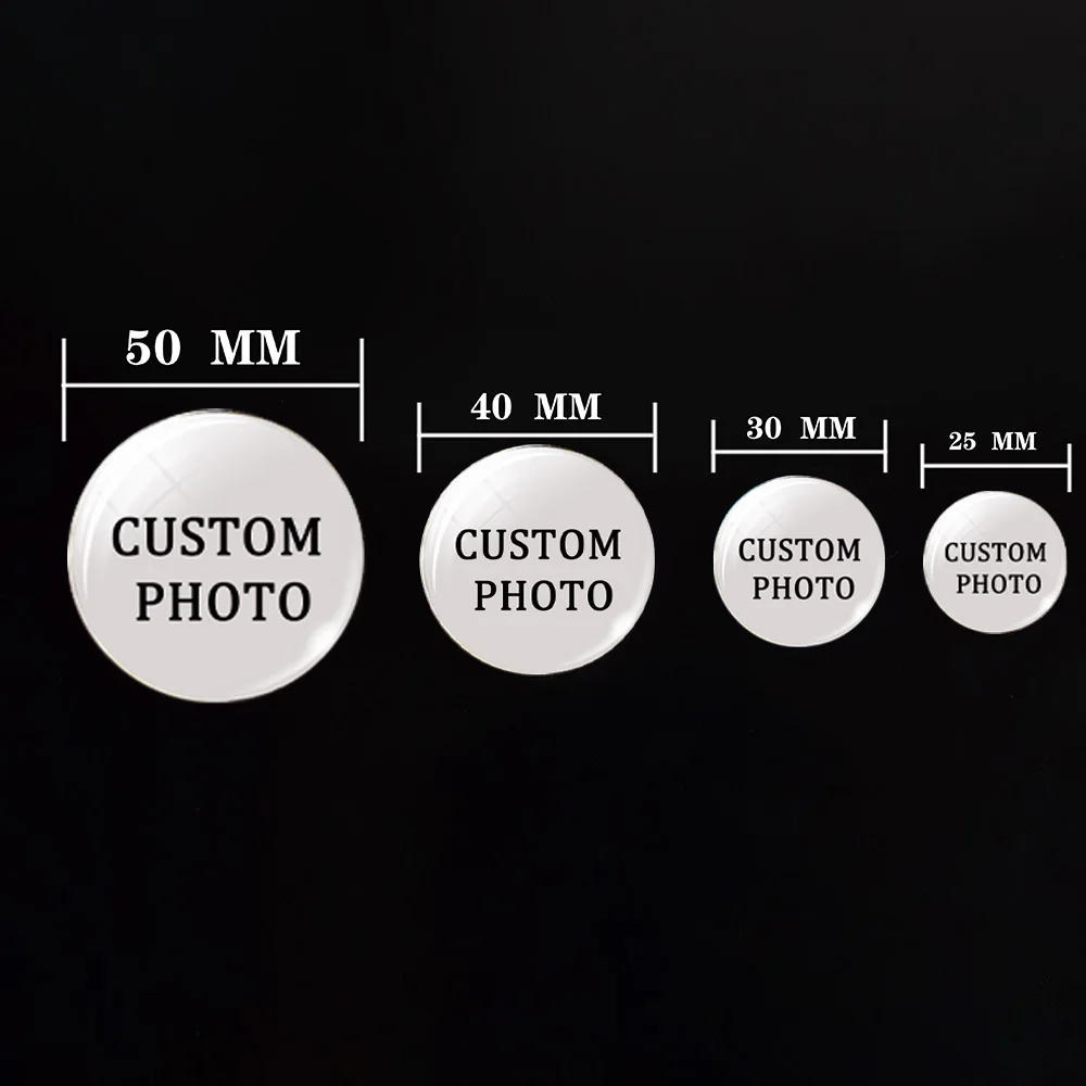 

DIY Glass Dome Jewelry Making Supplies Custom Photo Round Glass Cabochon Gifts Accessories 1PCS 25MM 30MM 40MM 50MM Wholesale