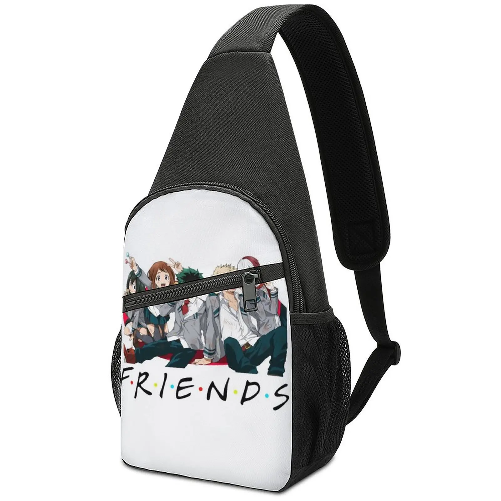 

Сумки через плечо My Hero academic Friends, аниме, сумка на грудь для рыбалки, унисекс, Спортивная дизайнерская сумка на лямках, уличная деловая сумка, м...