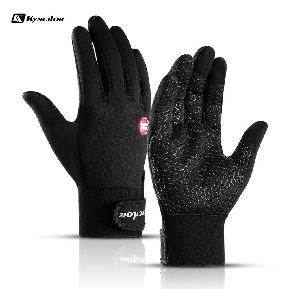 Купи Outdoor Sports Winter Gloves Men Women Touch Screen Bicycle Bike Cycling Gloves Anti-slip Windproof Bike Full Finger Gloves за 601 рублей в магазине AliExpress