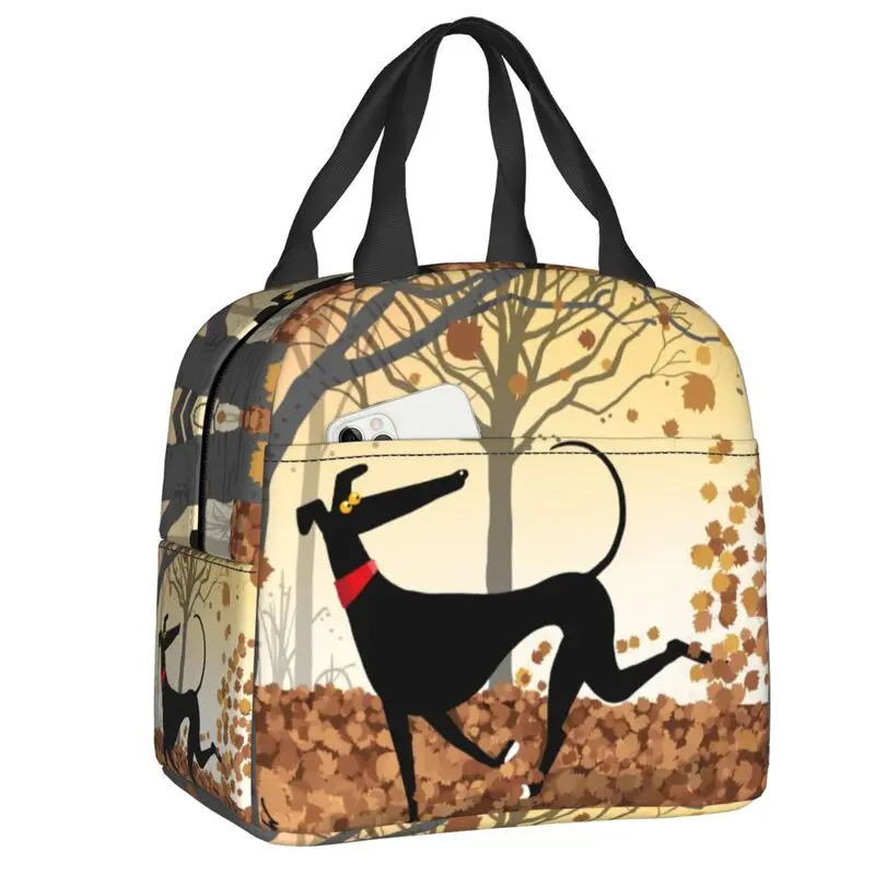 

Custom Autumn Hound Lunch Bag Women Warm Cooler Insulated Lunch Box for Adult Office