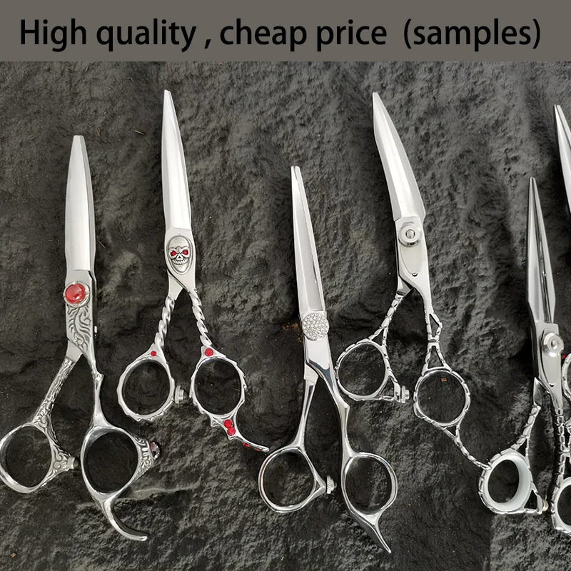 Titan 3D Style Scissors Jaguar Samples High Quality Shears Japan Steel Discount  6 Inch Straight Wire Cutting Hair Barber Tools