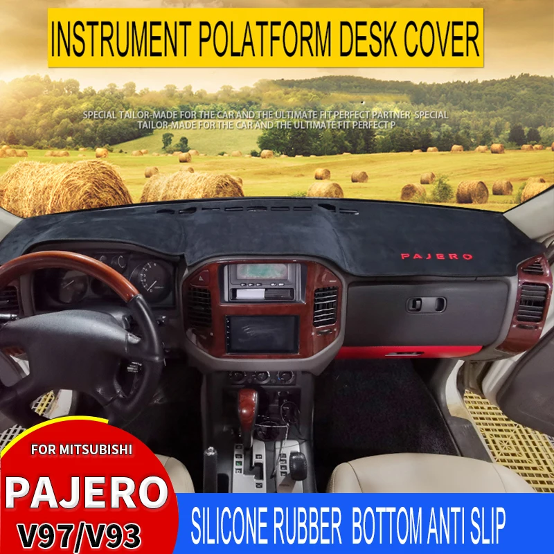 For Mitsubishi Pajero Dashboard Pad V97V93V73V77 Dashboard Avoid Light Pad Flannel Pajero Car Center Console Pad Accessories For Mitsubishi Pajero Dashboard Pad V97V93V73V77 Dashboard Avoid Light Pad Flannel Pajero Car Center Console Pad Accessories