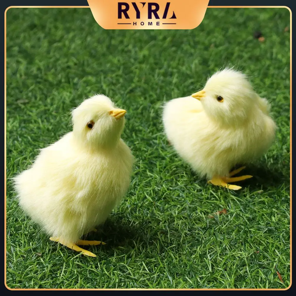 

Simulation Chick Decor Plush Children Cognition Chicken Model Figurine Realistic Furry Animal Doll Chicken Easter Gift Decor