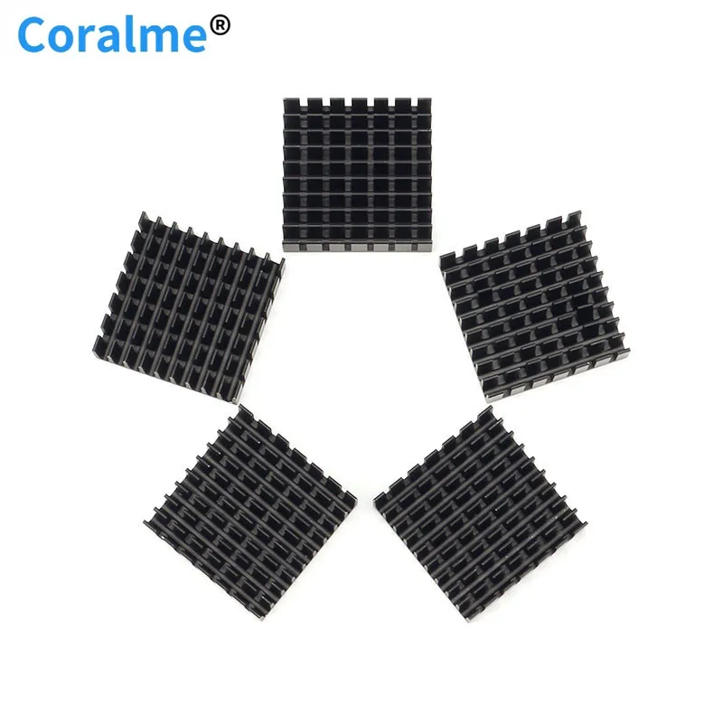 

5pcs 35*35*10mm Heatsink Radiator Cooler Cooling Fin Aluminum Heat Sink for LED, Power IC Transistor, Module PBC 35X35X10mm