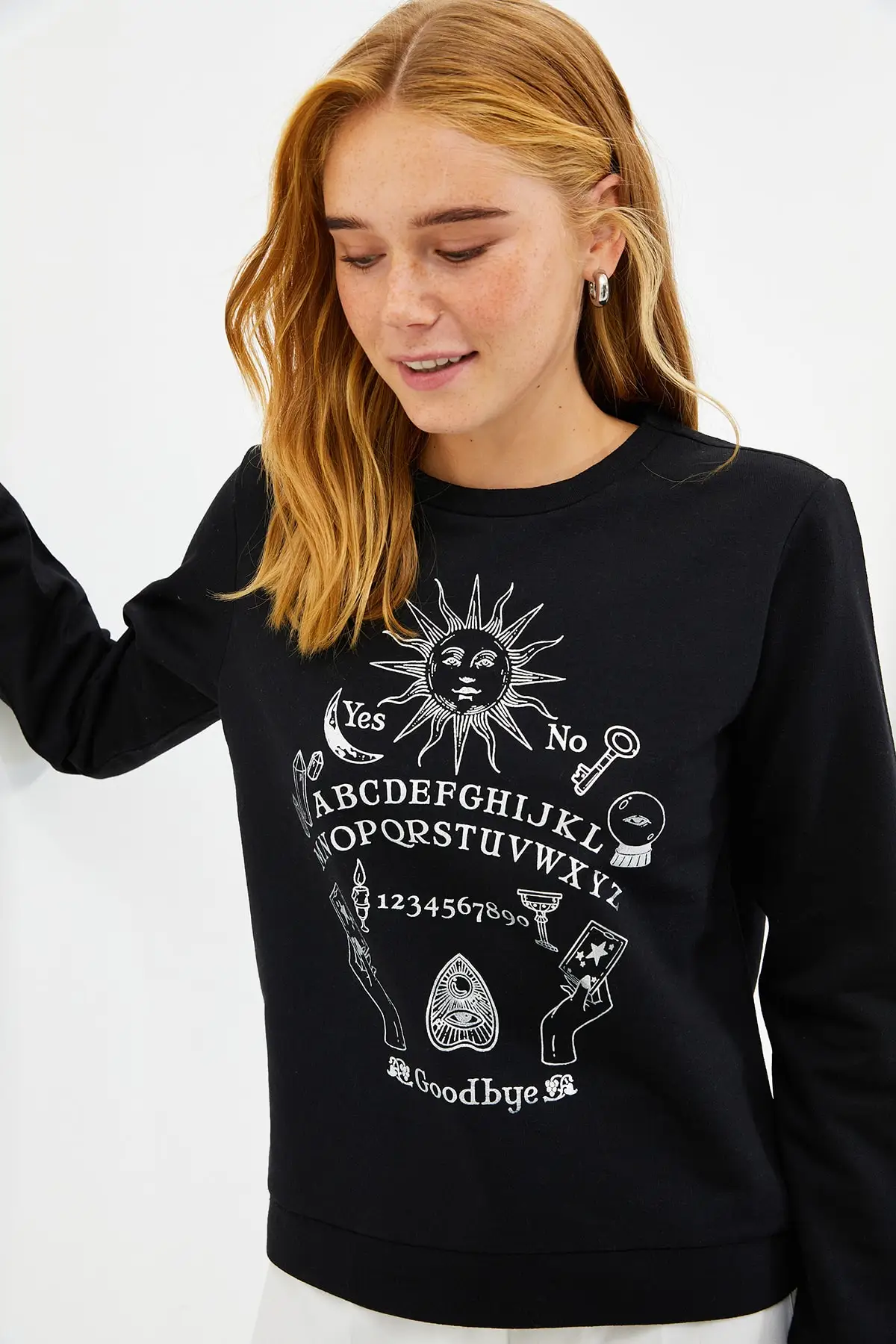 

Trendyol Printed Basic Şardonlu Knitted Sweatshirt TWOAW22SW1454
