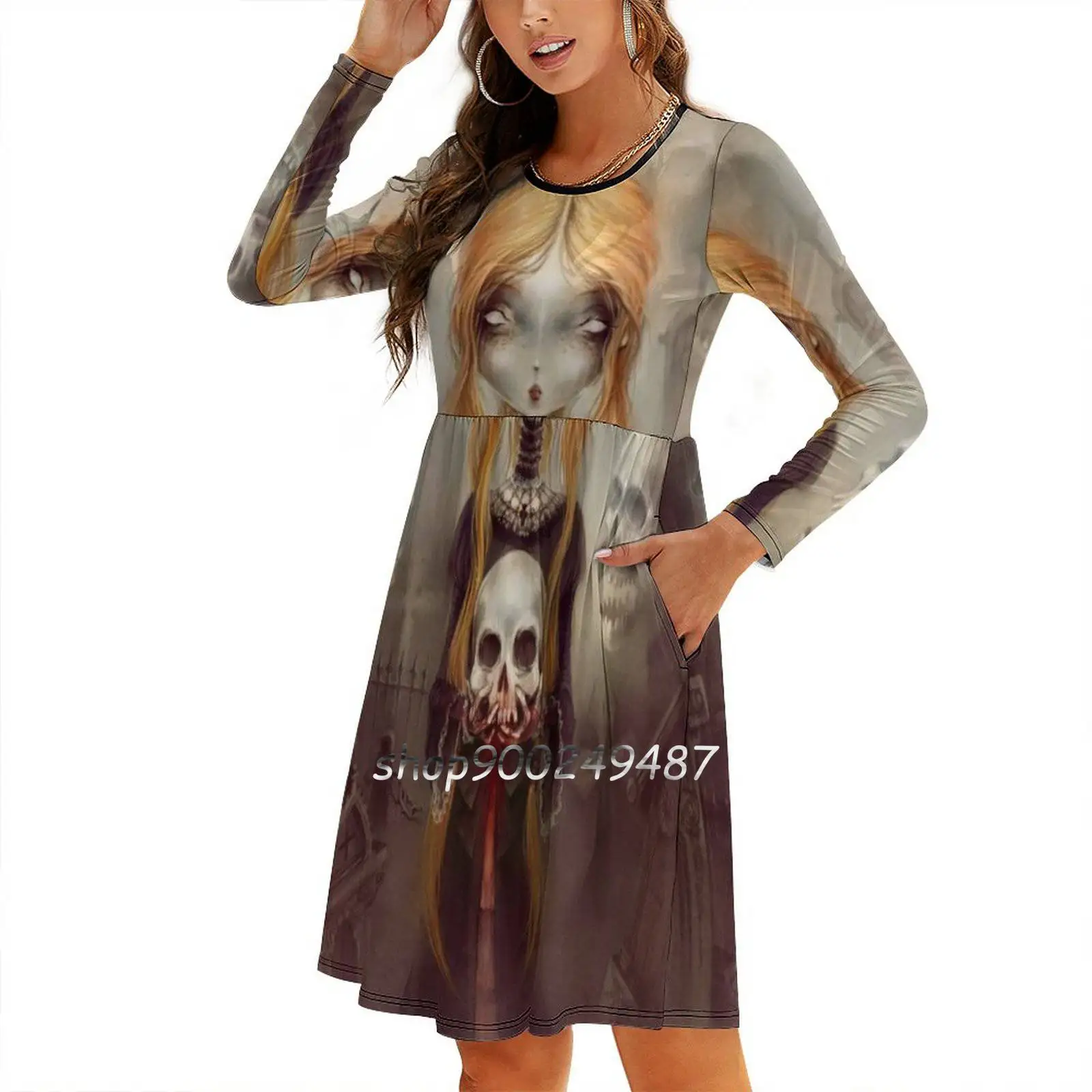 - © Тонкое платье Art By Élian Black'Mor с полой талией осень-зима сексуальные платья