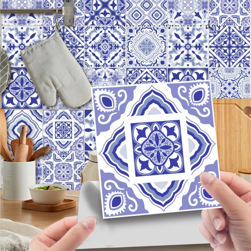 

[Accessoire Chambre Fille] Et139 Cross-Border Simulation Retro Coated Tile Tile Sticker Home Decoration Self-Adhesive DIY Wall S