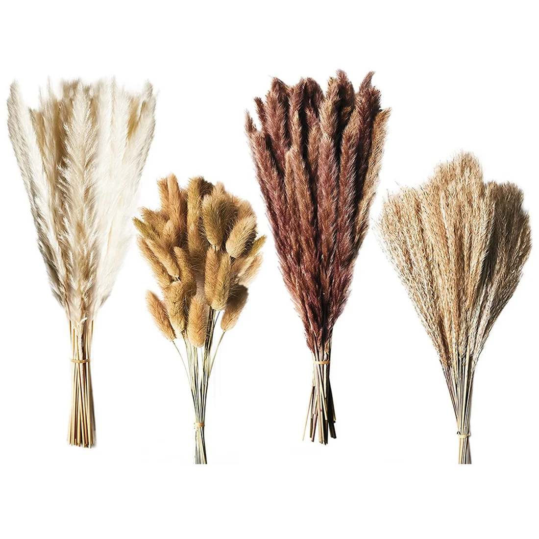 

Сушеная пампасная трава-75 шт. в упаковке, натуральная помпоновая трава, 17 дюймов высотой, маленькая помпа, цветочные цветы в стиле бохо, боль...