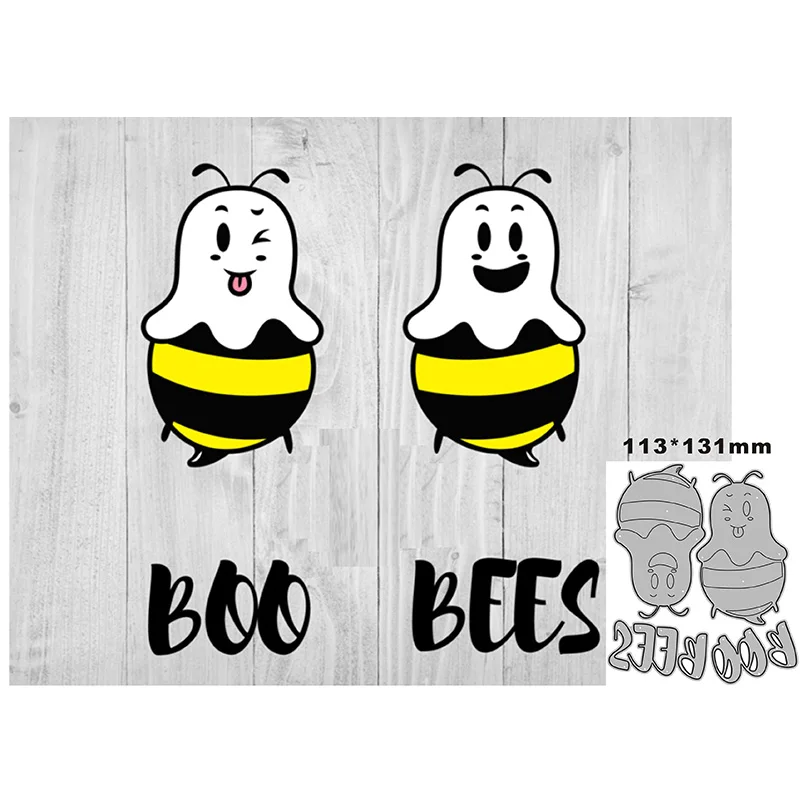 

Новинка 2022, металлические Вырубные штампы Boo Bees с алфавитом в виде животных для скрапбукинга, изготовления бумаги и открыток, тиснение, Декор, без штампов