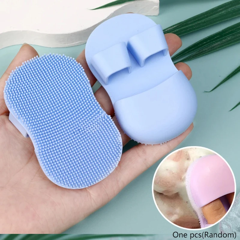 Мини-щетка для мытья лица на палец