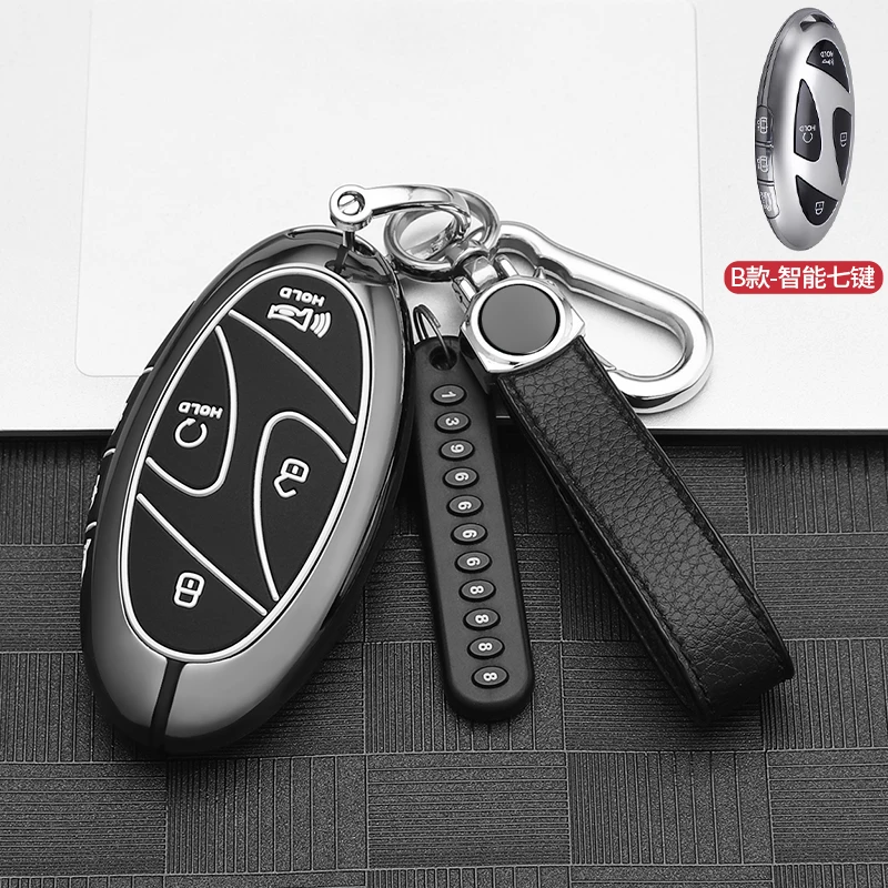 

Автомобильный чехол для ключа, чехол для ключа Santa Fe 2024 greatgn7 2023 Kona Ev Smart Romote, аксессуары для ключей, защитная оболочка